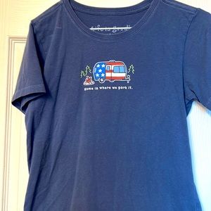 Life is good VINTAGE Navy Blue Tee